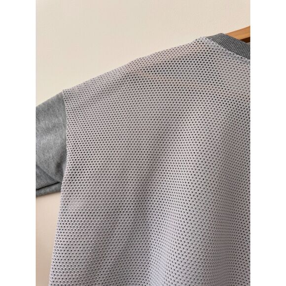 Minkpink Grey Knit Sweatshirt with Mesh Shoulders and Back - Picture 4 of 5